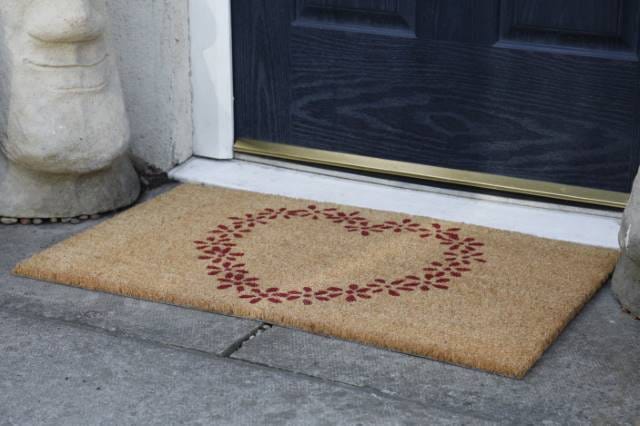 Dørmåtte med hjerte